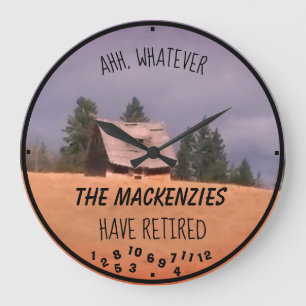 Relógio Grande Família Reformada Antiga Nome da Propriedade Engr