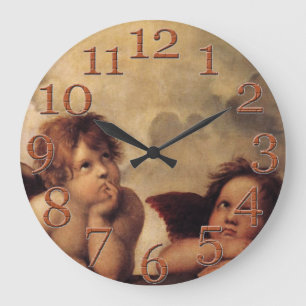 Relógio Grande Famosa arte, Raphael, Sistine Cherub