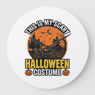Relógio Grande Fantasia de Halloween Assustadora Vintage