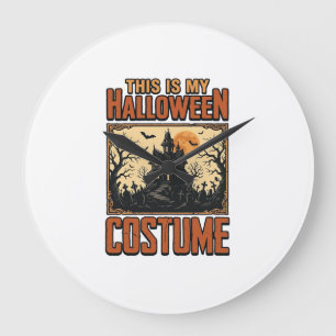 Relógio Grande Fantasia de Halloween Casa Assombrada Camisa Vinta