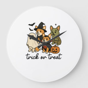 Relógio Grande fantasia de Halloween para corgi