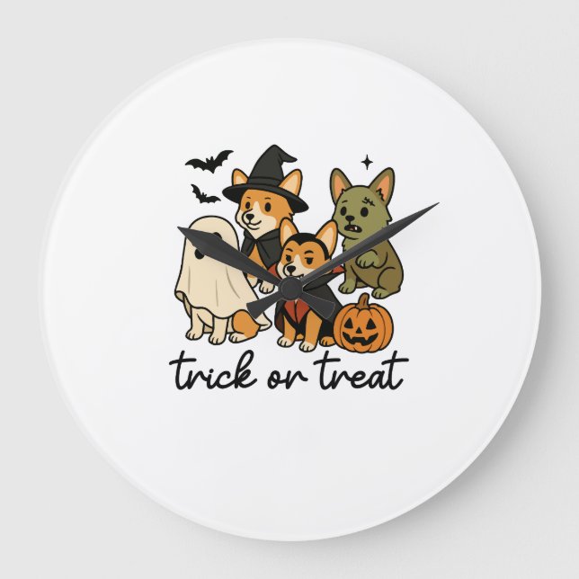 Relógio Grande fantasia de Halloween para corgi  (Frente)