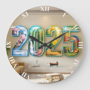 Relógio Grande Fantasia Fofa 2025 Quatro Números