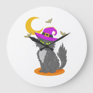 Relógio Grande Fantasias de Gato para o Halloween