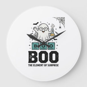 Relógio Grande Fantasma de Halloween Ciência Divertida Vintage_1
