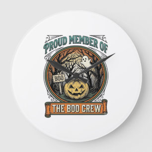 Relógio Grande Fantasmas de Halloween Orgulhoso Membro Boo Tripul