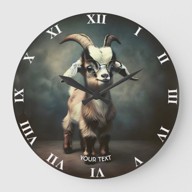 Relógio Grande Fantasy Bonito Bebê Goat (Frente)