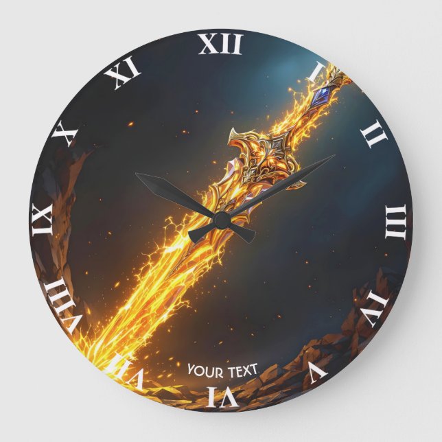 Relógio Grande Fantasy - Caverna das Chamadas de Espada (Frente)