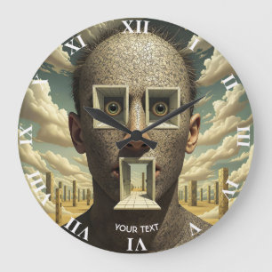 Relógio Grande Fantasy Cut Door Windows Man