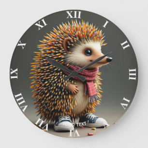 Relógio Grande Fantasy Cute Hedgehog Sharp Agulhas