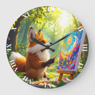 Relógio Grande Fantasy - Pintura do Rei Fox