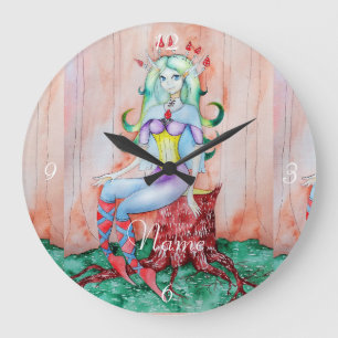 Relógio Grande Fantasy Pixie Fairy Thunder_Cove