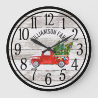 Farmhouse Chippy Wood Christmas Truck Family Name