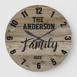 Relógio Grande Farmhouse Family Name & Established Year