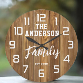Relógio Grande Farmhouse personalized rustic country style 
