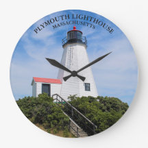 Farol Plymouth, Massachusetts Round Clock