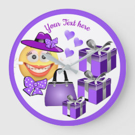 Relógio Grande Fashion Emoji, uma Moda Cuta Personalizável, com C