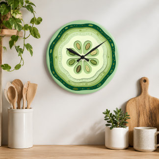 Relógio Grande Fatia de Pepino