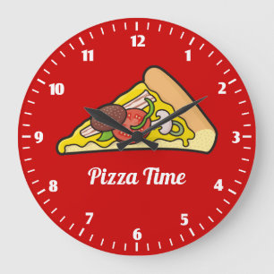 Relógio Grande Fatia de Pizza