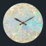 Relógio Grande FAUX glitter opal<br><div class="desc">por favor, note que o efeito holográfico não é real, mas apenas simulado</div>