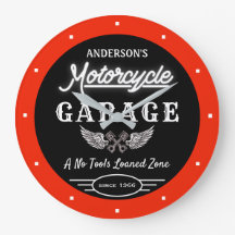 Faux Neon Garage Name Desde Data Orange Black