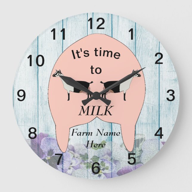 Relógio Grande Fazenda de cabra de cabra alpina (Frente)