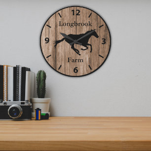 Relógio Grande Fazenda Ranhura ou Estilo de Marca Personalizado d