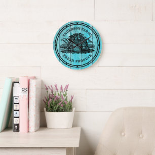 Relógio Grande Fazendas Produtos Faux Madeira Faux