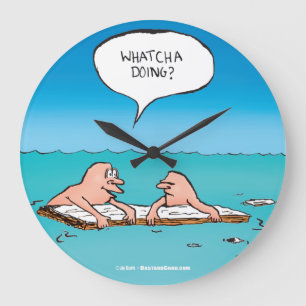 Relógio Grande Fazer de Whatcha? Desenhos animados engraçados do