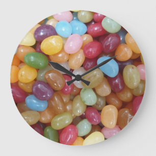 Relógio Grande Feijões de Geléia Coloridos