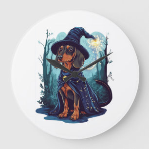 Relógio Grande Feiticeiro Wiener � Dachshund Mágico