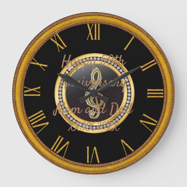 Relógio Grande Feliz aniversário (Frente)