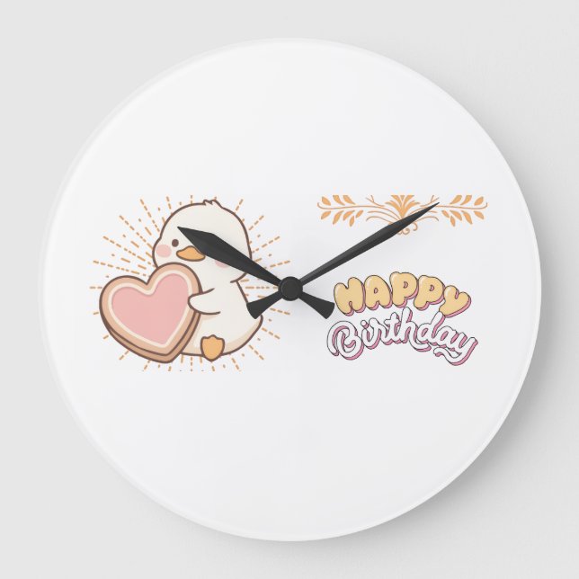 RELÓGIO GRANDE FELIZ ANIVERSÁRIO  (Frente)