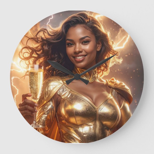 Relógio Grande Feliz aniversário (Frente)