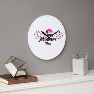 Relógio Grande Feliz dia das mães design moderno único para prese