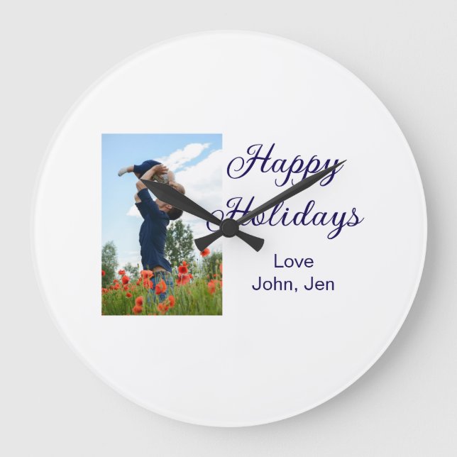 Relógio Grande Feliz feriado pai filho presentes de Natal (Frente)