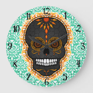 Relógio Grande Feliz Muertos - pulso de disparo de parede feliz
