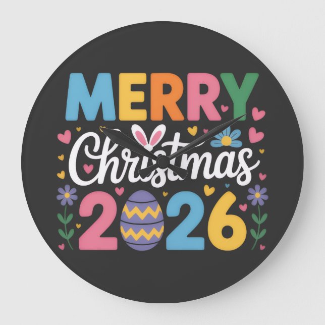 Relógio Grande Feliz Natal 2026 (Frente)