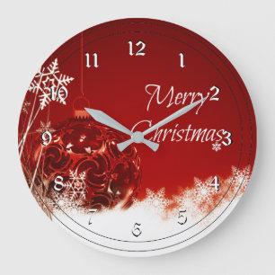 Relógio Grande Feliz Natal, design de férias festivos