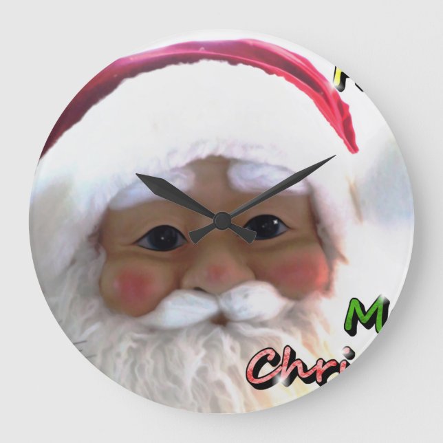 Relógio Grande Feliz Natal Papai Noel (Frente)