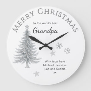Relógio Grande Feliz Natal Vô Presente Personalizado