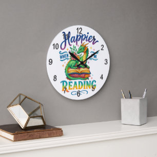 Relógio Grande Feliz quando estou lendo