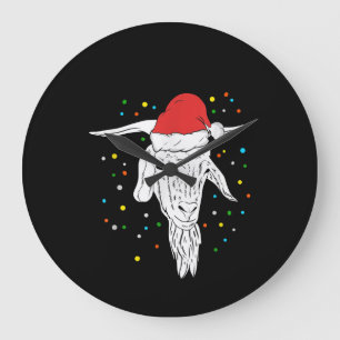 Relógio Grande Feriados de Natal de Goat Lover