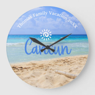 Relógio Grande Férias de praia de Cancun da Família Personalizada