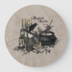 Relógio Grande FERMENTAÇÃO moderna das BRUXAS do Dia das Bruxas