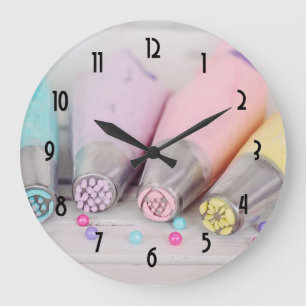 Relógio Grande Ferramentas de decoração de bolos coloridos de p