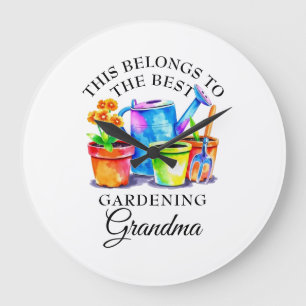 Relógio Grande Ferramentas de jardinagem coloridas para aquarelas