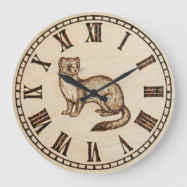 Relógio Grande Ferret Wall Clock - Playful Charm & Warmth