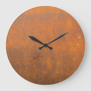 Relógio Grande Ferrugem preta, textura metálica fechada.