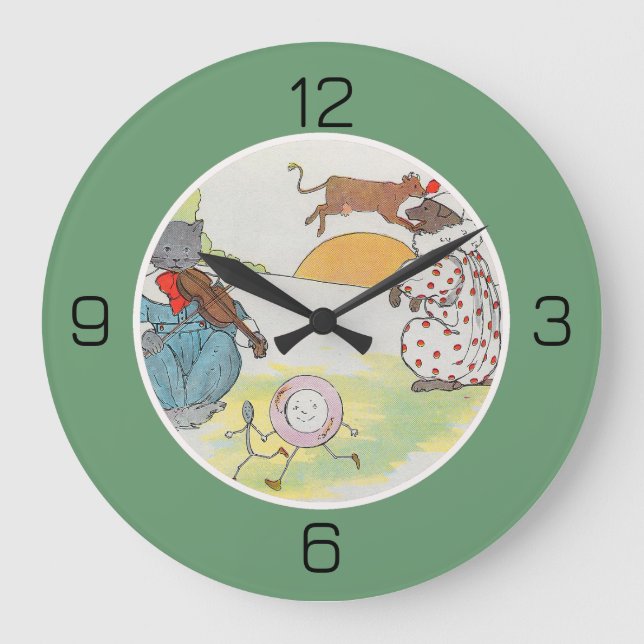 Relógio Grande Festa de Aniversário Hey Diddle Diddle (Frente)